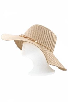 Instantly elevate your summer style with the Ocean Charm Chain Banded Wide Brim Floppy Hat. Crafted from lightweight, breathable fabric, this hat offers maximum sun protection while keeping you cool. Featuring a wide brim, adjustable chin strap, and chic ocean charm chain, it is both flattering and fashionable. The one size fits all design ensures a comfortable fit for everyone. Trendy Adjustable Sun Hat For Sunbathing, Adjustable Lightweight Straw Hat For Pool, Lightweight Adjustable Straw Hat For Pool, Trendy Lightweight Sun Hat For Beach Season, Adjustable Lightweight Hat For Pool, Lightweight Sun Hat For Pool In Summer, Trendy Bucket Sun Hat For Pool, Trendy Sun Hat For Vacation, Trendy Curved Brim Sun Hat For Beach Season