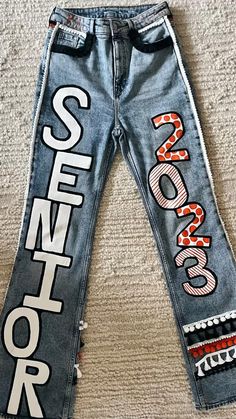 Hoco Jeans Painted, Senior Year Diy