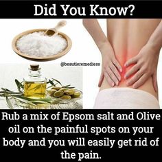 Joints Pain Remedy, Sick Remedies, Natural Healing Remedies, Home Health Remedies, Health And Fitness Articles, Herbs For Health, Natural Health Tips, Health Knowledge, Epsom Salt