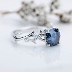 clio-https://clio.giliarto.com/ring/1/563 Dark Blue Stone Ring, Dark Blue Wedding Ring, Dark Blue Engagement Ring, Celtic Engagement Ring, Dark Blue Rings, Dark Engagement Ring, Moissanite Engagement Ring Silver, Engagement Rings Floral, Blue Stone Engagement Ring