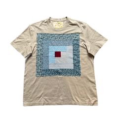 Unisex quilt patch T-shirt  Cotton T shirt size large  Thrifted quilt patch Casual Short Sleeve Tops With Patches, Crew Neck Cotton T-shirt With Patchwork, Casual Cotton Patchwork T-shirt, Cotton Graphic Tee With Patchwork, Cotton Patchwork Graphic Tee T-shirt, Casual Quilted Cotton Tops, Graphic Tee T-shirt With Patchwork Short Sleeve, Graphic Tee With Patchwork Short Sleeve, Casual Cotton T-shirt With Embroidered Patch