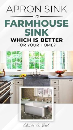 an advertisement for a farm house sink which is better for your home?