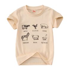 PRICES MAY VARY. 🐂Material---This toddler farm shirt is made of high quality cotton blend, soft, breathable, and skin-friendly. Funny toddler shirts, baby boys girls short sleeve graphic tees, are comfortable to wear. 🐂Feature---Toddler graphic tees, classic round neck, cute cow, chicken, horse, sheep, pig, duck, farm animal print shirt for toddlers. Kids short sleeve animal graphic shirts for baby boys girls, toddler baby summer cute tee shirts, make your little one more lovely! 🐂Size---Funn Kids Tees Design, Toddler Boy Shirts, Cow Tops, Duck Farm, Animals Graphic, Kids Shirts Design, Funny Animal Shirts, Moo Cow