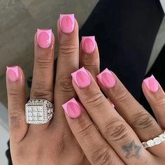 45999520612611 Nails With Pink, Acrylic Nails Nude, Square Press On Nails, Nail Forms, Nail Art Kit, Short Acrylic Nails Designs, Square Acrylic Nails, Nailed It, Nail Art Hacks