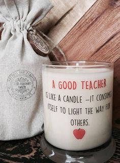 Teacher Appreciation Gift Ideas Teacher Appreciation Gift Ideas, Appreciation Gift Ideas, Teacher Candle, Daycare Teacher Gifts, Special Gifts For Him, Good Teacher, Teacher Valentine Gifts, Custom Teacher Gifts