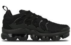 Nike Air Vapormax Plus Black Dark Grey 924453-004 Modern Black Running Shoes With Air Cushioning, Black Nike Air Max Sporty Shoes, Black Synthetic Nike Air Max Sporty Shoes, Sporty Black Nike Air Max In Synthetic, Black Dynamic Nike Air Max, Black Sneakers With Ventilation For Streetwear, Black Ventilated Sneakers For Streetwear, Black Nike Air Max For Outdoor, Black Nike Air Max For Running