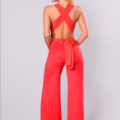 Red Jumpsuit From Fashion Nova, Just A Little Too Short For Me...Brand New With Tags Only Tried On Red Sleeveless Jumpsuits And Rompers, Red Solid Color Jumpsuits And Rompers For Summer, Red Jumpsuits And Rompers For Summer, Red Solid Color Jumpsuits And Rompers For Night Out, Red Solid Color Jumpsuit For Night Out, Red V-neck Jumpsuit And Romper, Red Jumpsuits And Rompers For Night Out, Red V-neck Jumpsuit For Night Out, Red Party Jumpsuits And Rompers