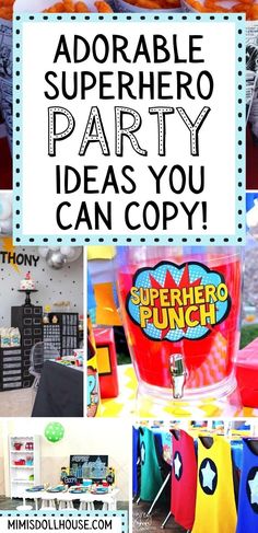 an adorable superhero party with lots of fun and games for the kids to play in