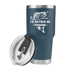 PRICES MAY VARY. Ultimate Gift That Stands Out From the Rest: Are you tired of being cooped up in the office all day? Do you dream of casting a line into the water and reeling in the big one? Then the "I'd Rather Be Fishing" tumbler is perfect for you! Whether you're sipping coffee at your desk or savoring a beer by the lake, this mug is the ultimate way to show off your love of fishing and your disdain for the daily grind. So go ahead, take a sip, and dream of the open water! Vacuum-Insulated S Id Rather Be Fishing Tumbler, Reeling In The Big One, Fishing Tumbler, Water Vacuum, Sipping Coffee, Fisherman Gifts, The Big One, Daily Grind, Travel Tumbler