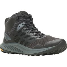 Merrell's best-selling trail running shoe for men now comes in an over-the-ankle hiker version, the Nova 3 Mid Waterproof Hiking Boot. More of a hybrid sneaker-hiker than a traditional hiking boot, the Nova has a light-duty build for fast hikes, urban hikes, and everyday wear. There's a waterproof bootie for protection if things get soggy or snowy and a Vibram rubber outsole to make sure we don't slip on the trail or the urban jungle as we're out hiking, walking the dog, or wandering out and Waterproof High-top Hiking Running Shoes, Mid-top Running Shoes With Boost Midsole For Hiking, High-top Waterproof Hiking Running Shoes, Sporty Mid-top Hiking Boots For Trail Running, Durable Hiking Boots For Trail Running, Fade-resistant High-top Waterproof Boots For Trail Running, High-top Fade-resistant Waterproof Boots For Trail Running, High-top Fade-resistant Waterproof Trail Running Boots, High-top Trail Running Shoes With Boost Midsole For Hiking