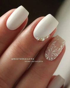 16 Awesome Wedding Nails Designs to Inspire You Simple Wedding Nails, Bridal Nails Designs, Wedding Nail Art Design, Video Tiktok, Her Nails, Wedding Nails Design, Nail Art Wedding, Bride Nails