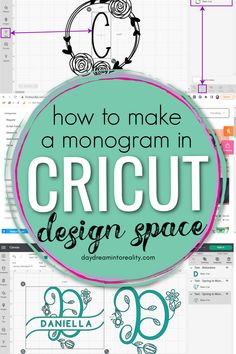 how to make a monogram in cricut design space with the text overlay