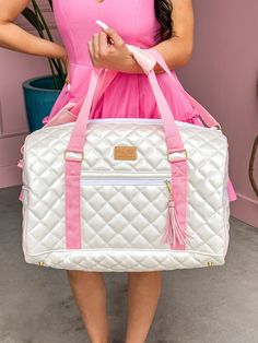 Luxury White Quilted Shoulder Bag, Elegant White Quilted Bag, Luxury Quilted Cream Shoulder Bag, Cream Quilted Travel Bag, White Quilted Shoulder Bag For Travel, White Quilted Travel Bag, White Quilted Rectangular Shoulder Bag, The Foggy Dog, Foldover Bag