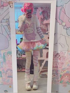 fairy kei yumekawaii yumekawa kawaii decora kei harajuku jfashion pastel cluttercore mezzo piano mother garden sugarbunnies Pastel Cluttercore, Yumekawaii Aesthetic, Wacky Clothes, Decora Outfits, Yumi Kawaii