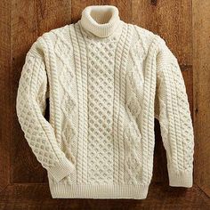 Men's #woolturtleneck sweater, 'Galway Bay' - Men's Aran #TurtleneckSweater #giftsforhim #dadgifts #christmasgifts #mensfashion #menssweater Ireland Country, Sweater Outfits Men, Honeycomb Stitch, Mens Turtleneck, Fisherman Sweater, Wool Turtleneck, Sweater Knitting Patterns, Men's Knit, Country Life