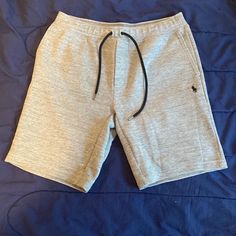 Brand New Polo Fleece Shorts. Size M Gray Fleece Bottoms For Leisure, Casual Gray Shorts For Lounging, Sweat Shorts Men, Ralph Lauren Fleece, Beige Chinos, Lauren Gray, Polo Ralph Lauren Shorts, Ralph Lauren Shorts, Vintage Polo Ralph Lauren