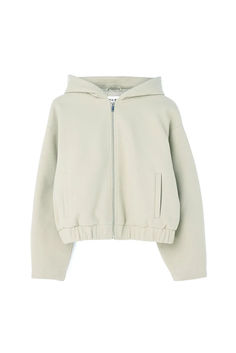 Hooded Jacket Spring Hoodie With Zipper Closure, Sporty Hooded Jacket With Zipper For Spring, Sporty Spring Hooded Jacket With Zipper, Hooded Spring Hoodie With Zipper Closure, Spring Zipper Hoodie, Casual Beige Hooded Jacket With Detachable Hood, Cream Outerwear With Detachable Hood, Sporty Khaki Hoodie Outerwear, Beige Hooded Parka With Drawstring Hood