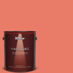 Love your space like never before with the high-performance formulation of BEHR MARQUEE Interior Paint. This advanced stain-blocking paint & primer provides long-lasting beauty with exceptional durability and stain resistance. Your walls will stay looking fresh and beautiful year after year – backed by a Lifetime Limited Warranty, see back label for details. A primer coat may be needed on some surfaces. See back label for details. Color: Watermelon Slice. Behr Marquee Paint, Flat Exterior, Behr Premium Plus, Behr Marquee, Paint Keys, Amber Moon, No More Drama, Hidden Colors, Primary Suite