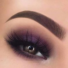 Eye Makeup Glitter, Medium Makeup, Eyebrow Pomade, Peekaboo Highlights, Purple Smokey Eye, Dipbrow Pomade, Purple Eye Makeup, Eye Makeup Steps, Waterproof Eyebrow