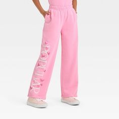 Girls' Wicked Glinda Popular Dreamy Fleece Sweatpants - Pink XS Glinda Popular, Wicked Glinda, Pink Sweatpants, Kids Wardrobe, Girls Fleece, Fleece Sweatpants, Ribbed Leggings, Flare Leggings, Girls Leggings