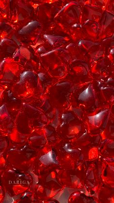 closeup of red glass beads on display for use as background or wallpapers