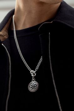 Men's Necklaces, St Christopher Pendant, Necklaces For Men, Silver Chain For Men, Saint Christopher, Mens Chain Necklace, Local Jewelry, Medallion Necklace