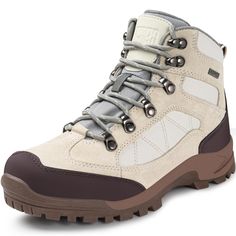 PRICES MAY VARY. LASTING COMFORT - Our women's hiking boots have a durable rubber sole that provides greater comfort, which reduces foot fatigue as you traverse over thick roots and rocks. Padded tongue & ankle for extra cushioning and all-day comfort. WATERPROOF & BREATHABLE - This women's waterproof hiking boots features a waterproof membrane that seals out water and lets moisture escape, which keeps you dry and comfortable no matter the conditions. Mesh upper for increased breathability. GREA Luxury Hiking Boots With Lug Sole For Outdoor Activities, Wear-resistant Sporty Hiking Boots, Wemons Hiking Boots, Impact Resistant Low-top Hiking Boots For Outdoor, Kids Hiking Outfit, Casual High-top Hiking Boots For Trail, Shock Resistant Lace-up Hiking Boots For Outdoor, Winter Hiking Outfit Women, Womens Hiking Boots