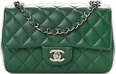 Luxury Green Quilted Bag, Designer Green Double Flap Bag, Luxury Green Double Flap Bag, Elegant Green Double Flap Bag, Elegant Green Bag With Double Flap, Green Double Flap Evening Bag, Luxury Green Soft Leather Bag, Luxury Green Soft Leather Shoulder Bag, Green Evening Bag With Double Flap