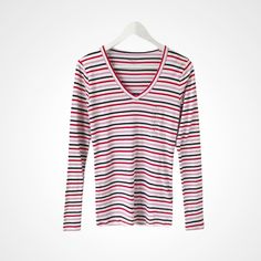 Women’s Top Gap Brand New Striped Top Size Small Long Sleeve V-Neck 60% Cotton 40% Modal J21c005x0011 Please Feel Free To Ask Any Questions:) Gap Red Tops For Spring, Gap Red Long Sleeve Top, Gap V-neck Tops For Fall, Red Gap Tops For Spring, Red Long Sleeve Tops By Gap, Casual Striped Tops By Gap, Casual Striped Tops From Gap, White Trendy Gap Tops, Casual Striped Gap Tops