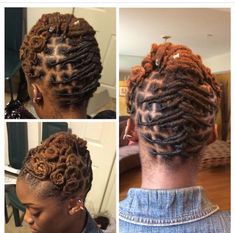 Loc Styles Medium, Medium Updo, Short Dreadlocks, Short Loc Styles, Dreadlocks Styles, Natural Girls