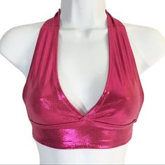 Material Is A Nylon/Spandex Blend. Top Is Very Stretchy And Ties Behind The Neck And Back To Make It Fully Adjustable. Top Is Not Lined Or Padded And May Be Show-Through If Worn With Nothing Underneath. Tape (Bandage, Electrical, Bra Tape...) Or Pasties Are A Good Option If You Don't Want To Wear A Bra! Our Fit Is Comparable To Victoria's Secret. See My Other Listings For Other Sizes, Colors And Styles I Have Available! Bundle 2 Or More Items For 10% Off And Discounted Shipping. Leave A Message Party Crop Top With Built-in Bra And High Stretch, Fitted Halter Top For Club Party, Fitted Halter Top For Club And Party Season, Stretch Halter Top With Built-in Bra For Party, Pink Stretch Halter Top With Built-in Bra, Stretch Halter Top With Built-in Bra For Club, Glamorous Fitted Halter Top For Club, Party Halter Top With Built-in Bra And Stretch, Pink Party Tops With Built-in Bra