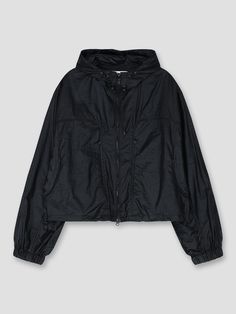 This is a comfortable windbreaker jacket that is made out of sturdy nylon 100% fabric. With a cropped silhouette and unique fabric that went through crease processing for natural wrinkles, you can wear it for casual and daily outfit. - YKK 2-way zipper closure- Herringbone tape on the inner seams- Crease processed nylon fabric Utility Nylon Outerwear With Functional Drawstring, Athleisure Nylon Track Jacket With Drawstring Hood, Fall Nylon Hooded Jacket With Functional Drawstring, Spring Nylon Track Jacket With Detachable Hood, Utility Outerwear With Functional Drawstring For Streetwear, Urban Nylon Outerwear With Functional Drawstring, Urban Outerwear With Functional Drawstring, Spring Nylon Windbreaker For Rainy Weather, Nylon Hooded Jacket With Drawstring