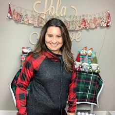 Super soft hacci sweater material with great stretch. You NEED this in your closet. Fabric 95% Poly 5% Spandex Size Chart Small 4 - 6 Medium 8 -10 Large 12 -14 Measurements: From shoulder to bottom seam, size M has a length of 26 1/2 inches Bust width on size M is 42 inches Closet Fabric, Plaid Hoodie, Sweater Material, Black Body, Buffalo Plaid, Black Hoodie, Need This, Check It Out, Christmas Sweaters