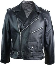 New! Mens Real Cowhide Leather Jacket - Biker Motorcycle Jacket was just added to eBay. Check it out! #eBay #eBaySeller Fall Leather Biker Jacket For Biker Events, Punk Style Leather Biker Jacket, Punk Leather Biker Jacket With Zip Fly, Spring Biker Outerwear For Motorcycling, Rocker Style Long Sleeve Leather Outerwear, Rocker Style Leather Jacket For Motorcycling In Fall, Rocker Style Leather Outerwear With Long Sleeves, Rocker Leather Jacket For Motorcycling In Fall, Rocker Leather Outerwear For Motorcycling