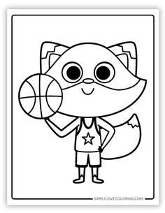 a cartoon character with a basketball ball in his hand and an image of a cat holding a