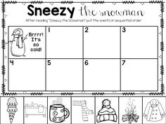 the snowman worksheet for students to practice counting and subtracting numbers