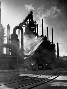 Blast Furnance at the Bethlehem Steel Works in Pennsylvania Photographic Print Bethlehem Pennsylvania, Patrol Boat, Industrial Art