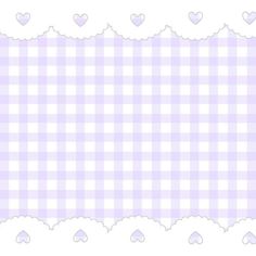 a purple and white checkered background with hearts