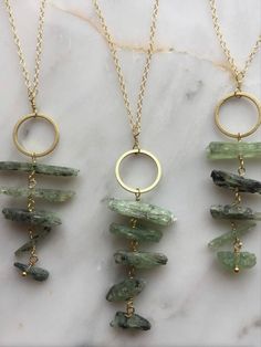 Kyanite Necklace, Grandmother Jewelry, Kyanite Jewelry, Green Kyanite, Raw Stone Necklace, Mineral Jewelry, Raw Crystal Necklace, Jewelry Beautiful, Necklace Green