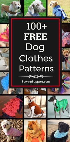 the top ten free dog clothes patterns for all types of dogs, including sweaters and vests