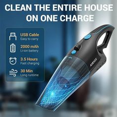 an advertisement showing the features of a steam mop