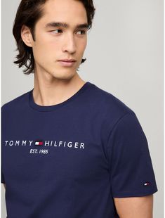 Tommy Hilfiger men's T-shirt. Made from lightweight cotton jersey, known for its breathability and stretch, our comfortable crewneck tee is cut in an easy fit and finished with our embroidered Tommy Logo.  Material: 100% Cotton. Essential Crew Neck T-shirt With Letter Print, Classic Tommy Hilfiger T-shirt For Summer, Classic Tommy Hilfiger Summer T-shirt, Casual Tommy Hilfiger Tops With Embroidered Logo, Tommy Hilfiger Letter Print Crew Neck T-shirt, Tommy Hilfiger Crew Neck T-shirt With Letter Print, Tommy Hilfiger Logo Print Crew Neck T-shirt, Tommy Hilfiger Crew Neck T-shirt With Logo, Tommy Hilfiger Classic Summer T-shirt