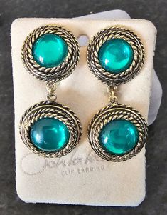 Luxury Green Vintage Clip-on Earrings, Green Dome, Grapevine Tx, Ooh La La, Gold Clips, Accessories Jewelry Earrings, Accessories Jewelry, Grape Vines, Clip On