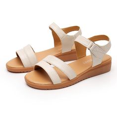 Shipping: Worldwide Express Shipping AvailableDelivery time: 7-15Days Fast ShippingReturns: Fast refund, 100% Money Back Guarantee.Brand Name: WOIZGICHeel Height: Low (1cm-3cm)With Platforms: YesPlatform Height: 0-3cmSandal Type: BasicOrigin: Mainland ChinaOccasion: CasualUpper Material: Genuine LeatherUpper-Genuine Leather Type: Cow LeatherOutsole Material: RubberBack Counter Type: Back StrapPattern Type: SolidSide Vamp Type: OpenFit: Fits true to size, take your normal sizeStyle: Office LadyHe High Wedge Shoes, Sandals Platform, Summer Cool, Modern Feminine, High Wedges, Shoes Flats Sandals, Genuine Leather Shoes, Sandal Fashion, Shoe Size Chart