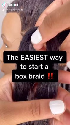 Box Braids Tutorial, Braids Styling, Ladies Hairstyles, Braids Tutorial, Braid Videos, Face Ideas, Braiding Your Own Hair, Homemade Hair