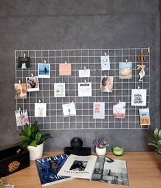 Discover the charm of our Polaroid Wall Grid in White, designed for those who cherish memories and organization. Crafted from metal wire with a mesh design, this versatile notice board serves as an excellent moodboard for photos, memos, or even plant displays. A perfect gift for her, it offers a sleek, minimalist approach to office organization and home decor. This wall-mounted board serves as both a beacon of motivation and a gallery of your fondest moments. Dimensions: - Regular: 60х45 cm (24x Wire Memo Board, Study Room Organization, Wall Grid, Polaroid Wall, Support Pour Plante, Metal Grid, Display Photos, Memo Boards, Wall Molding