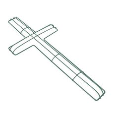 a metal crucifix with a cross on the top and bottom part in black ink