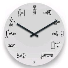 Math Clock, Math Wallpaper, Math Wall, Math Quotes, Math Tutorials, Math Jokes, Math Poster, Physics And Mathematics, Math Formulas