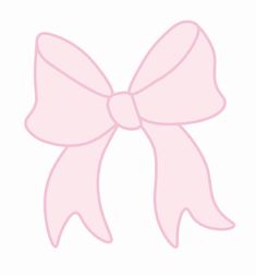 a pink bow on a white background