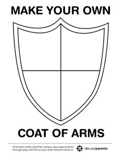 a black and white poster with the words make your own coat of arms